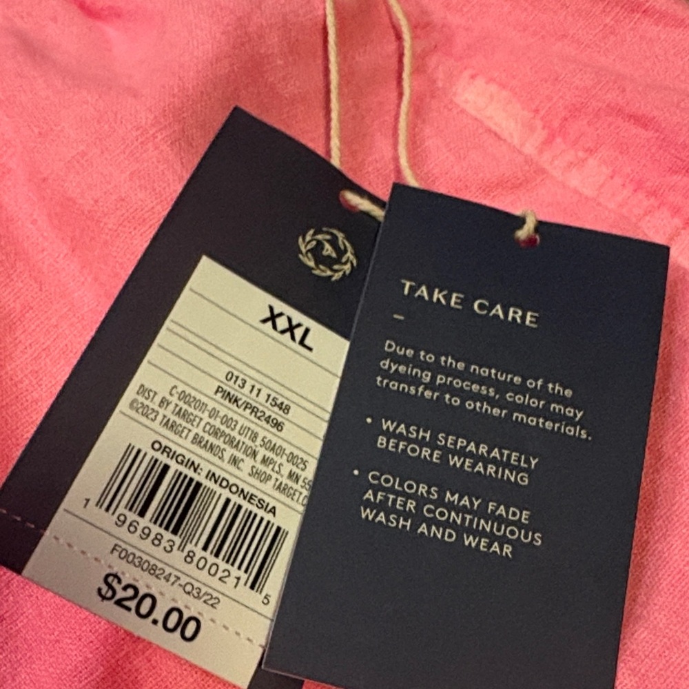 Universal Thread Pink Linen-Blend Drawstring Shorts - Picture 2 of 5